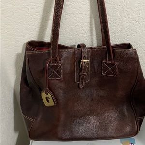 Dooney & Bourke brown leather tote.